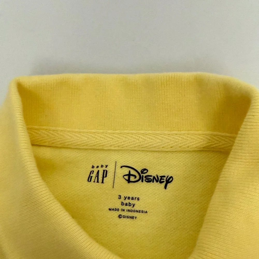 Gap Disney Baby Simba Lion King Yellow Pique Polo Shirt Toddler Size 3 Years